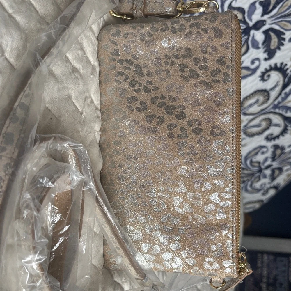 Lodis Metallic Silver and Gold Clutch NWOT
